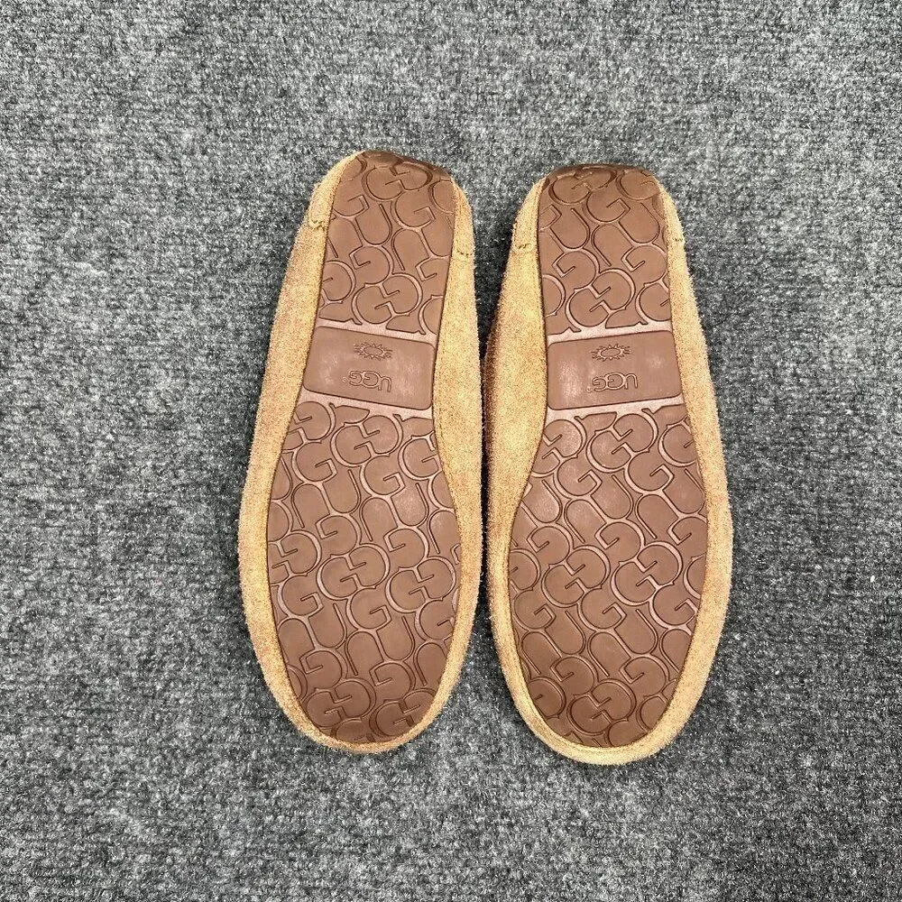 UGG Dakota Slippers Girl's 3 Chestnut Suede Shearling‎ Lined Cozy Slip On Shoes